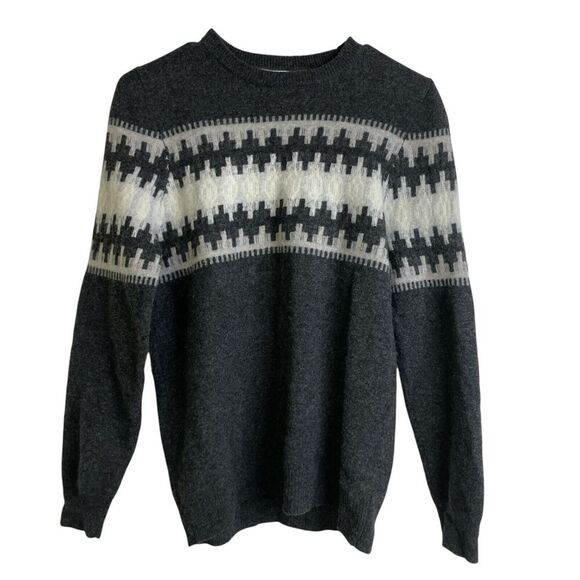 Scott & Scott London Cashmere Sweater Small Womens Grey Merino Wool Pullover Zig - Picture 1 of 8